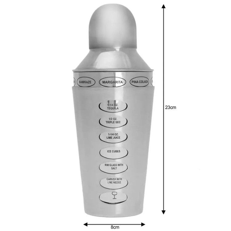 Shaker barowy z recepturami KingHoff KH 1393 do drinków i koktajli 600ml