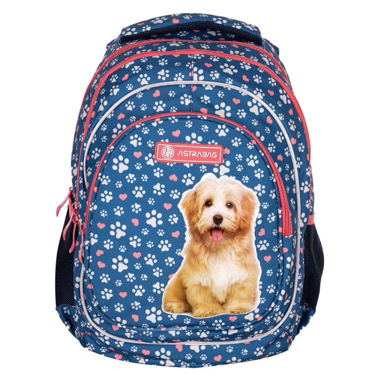 Plecak szkolny 3 komorowy 39x28x15 cm Astrabag Cute Puppy AB330