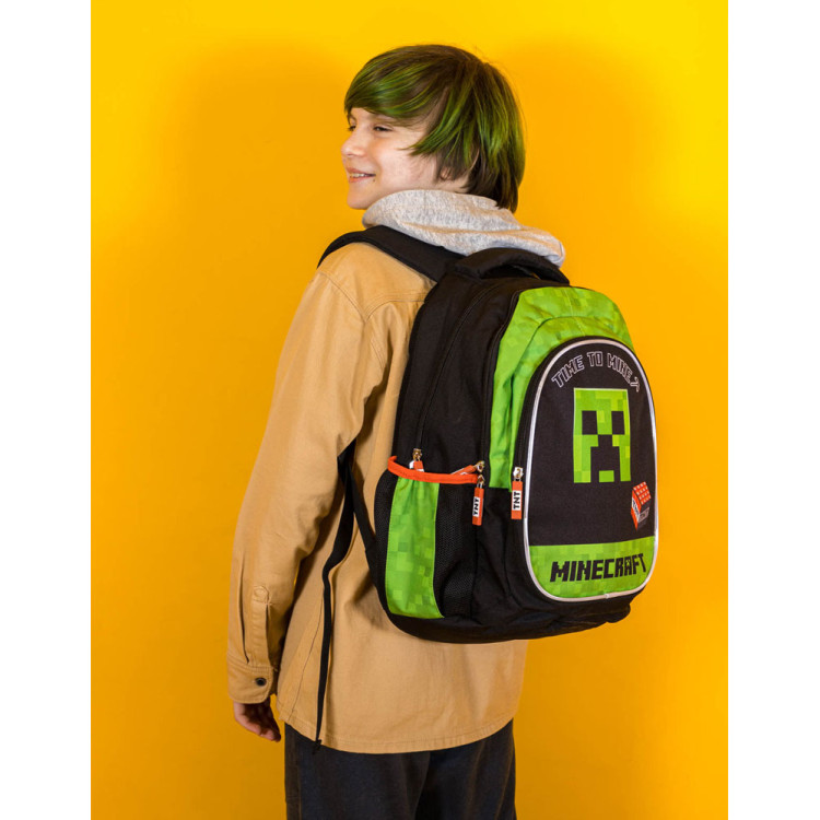 Plecak szkolny 3 komorowy 42x30x19 cm Astrabag Minecraft Time to mine AB330