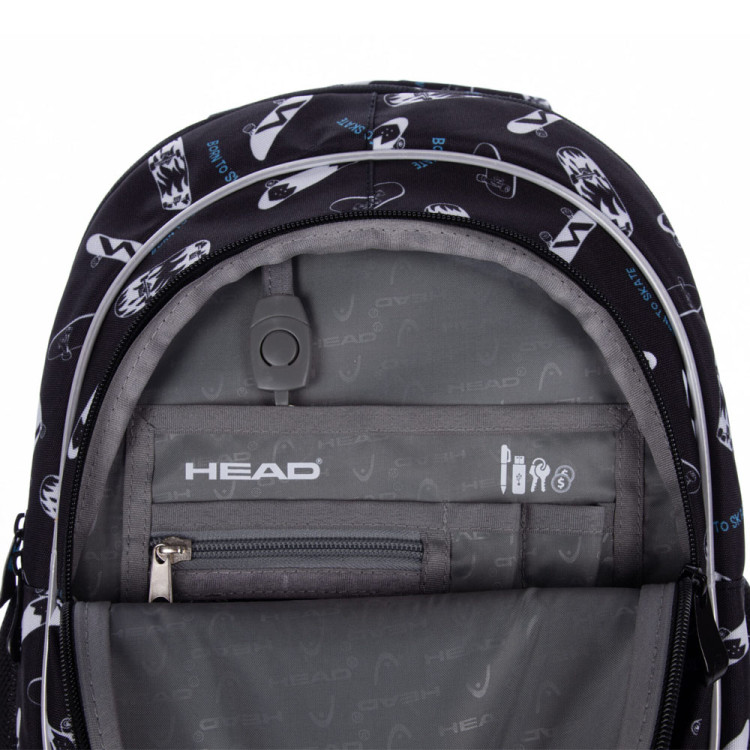 Plecak szkolny 3 komorowy 39x28x15 cm Head Just Ride AB330