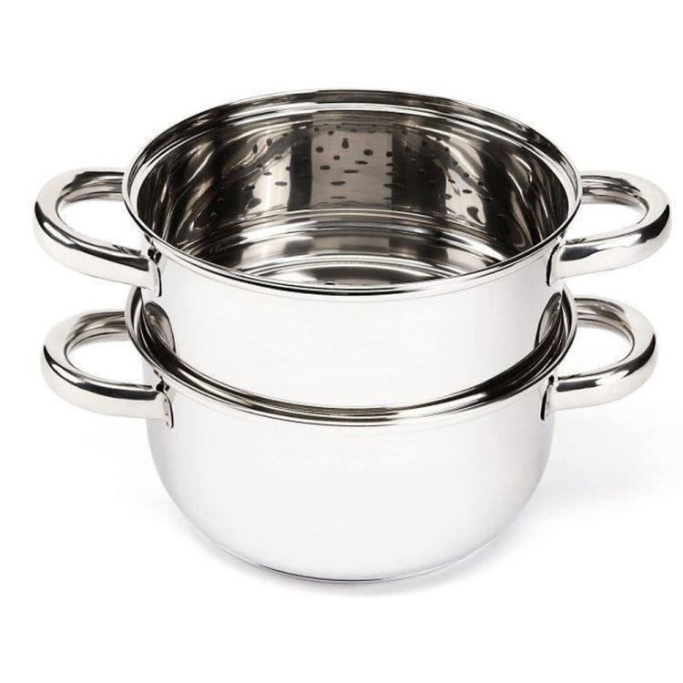 Garnek do gotowania na parze 2.4 l parowar 18 cm stalowy 4 elementy Florina Divapore