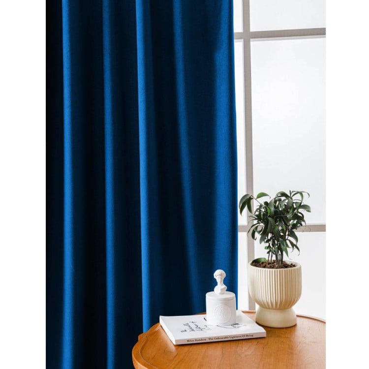 Zasłony zaciemniające na taśmie Cotton World Velvet na taśmie 140x250 cm granatowe