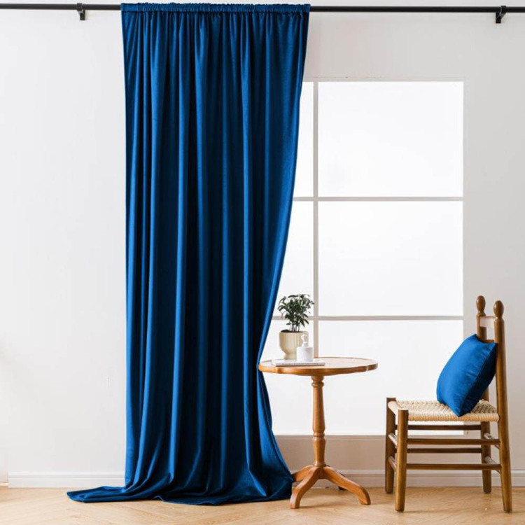 Zasłony zaciemniające na taśmie Cotton World Velvet na taśmie 140x250 cm granatowe