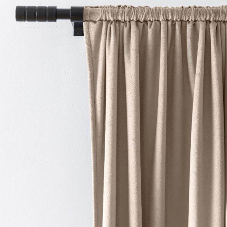 Zasłony zaciemniające na taśmie Cotton World Velvet na taśmie 140x250 cm latte