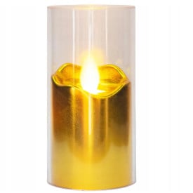 Świeczki LED 14.5 cm złota...