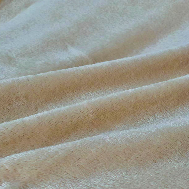 Koc 160x200 cm mikrofibra Cotton World miękki ciepły pled narzuta na łóżko beżowy