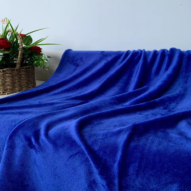 Koc 160x200 cm mikrofibra Cotton World miękki ciepły pled narzuta na łóżko niebieski