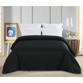 Narzuta na łóżko pikowana 170x210 cm Cotton World czarna 2619