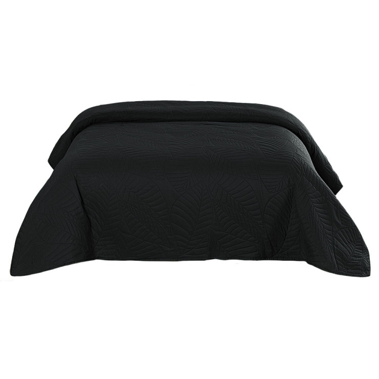 Narzuta na łóżko pikowana 170x210 cm Cotton World czarna 2619