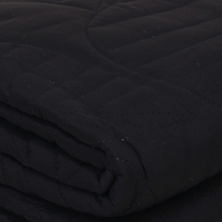 Narzuta na łóżko pikowana 170x210 cm Cotton World czarna 2619