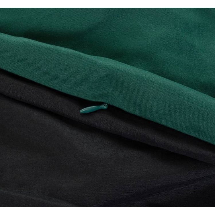 Pościel dwustronna 140x200 mikrofibra Cotton World 2 części 2487 zielono-czarna