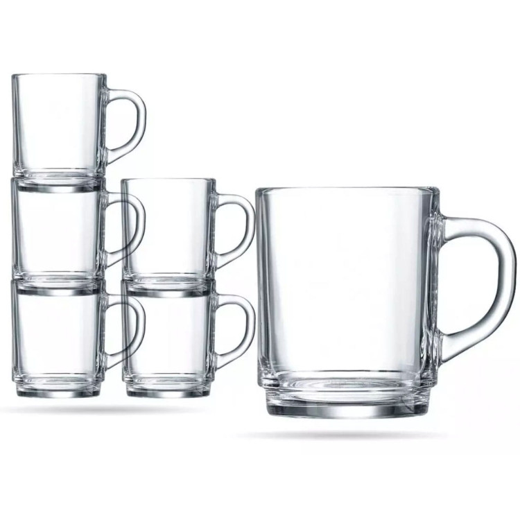 Kubek przezroczysty szklanka Florina Standard 250 ml zestaw 12 szklanek do kawy herbaty