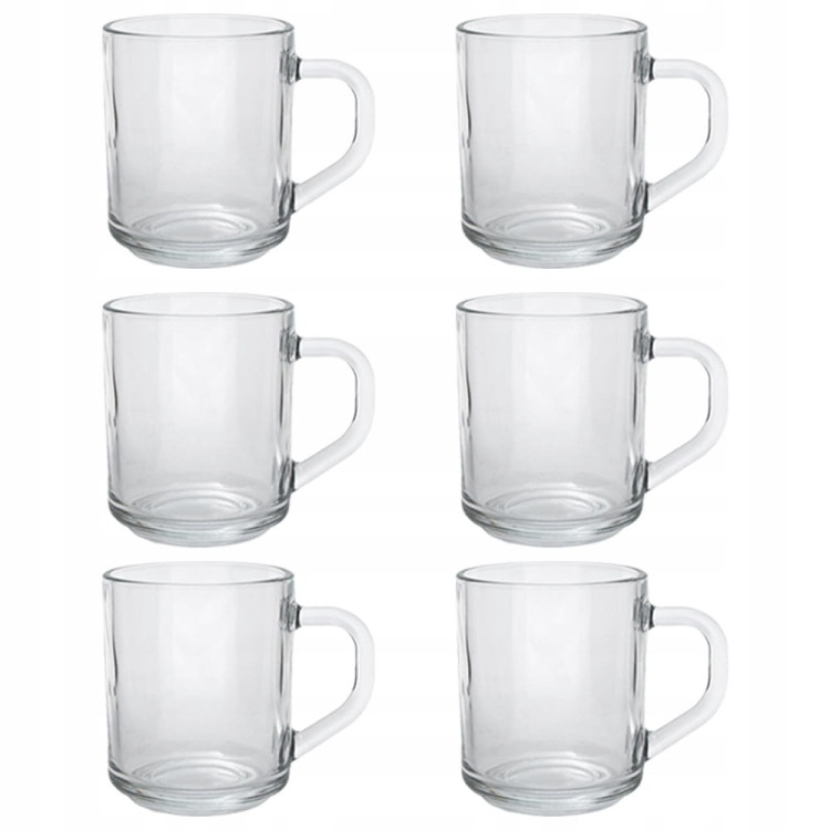 Kubek przezroczysty szklanka Florina Standard 250 ml zestaw 12 szklanek do kawy herbaty
