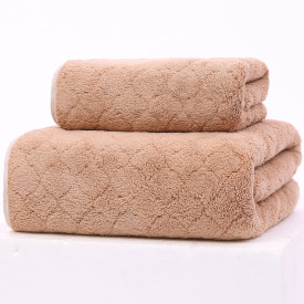 Ręczniki kąpielowe 70x140 i 35x75 cm Cotton World zestaw 2 ręczników beżowe