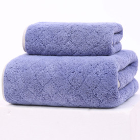 Ręczniki kąpielowe 70x140 i 35x75 cm Cotton World zestaw 2 ręczników fiolet
