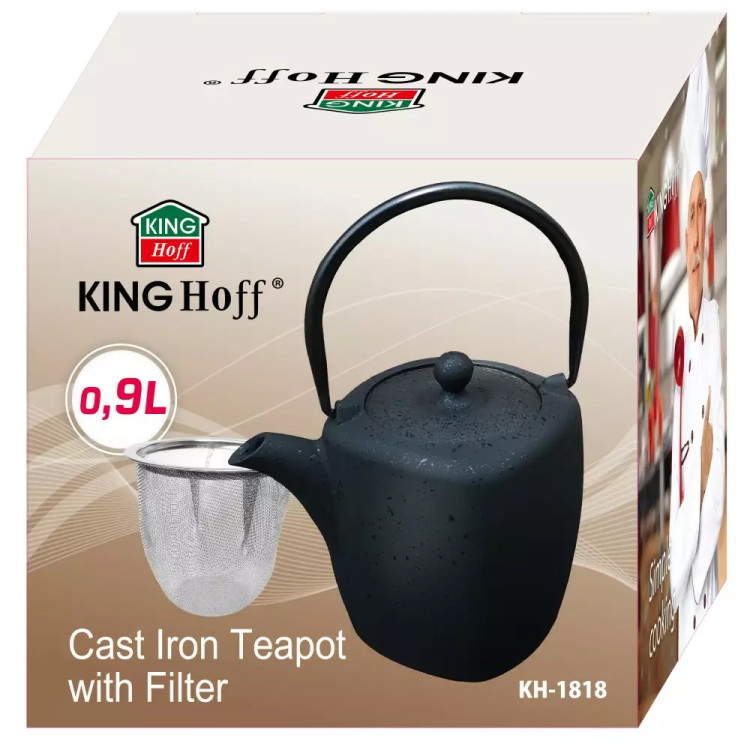 Zaparzacz żeliwny 900 ml dzbanek do herbaty ziół imbryk z zaparzaczem Kinghoff KH 1818