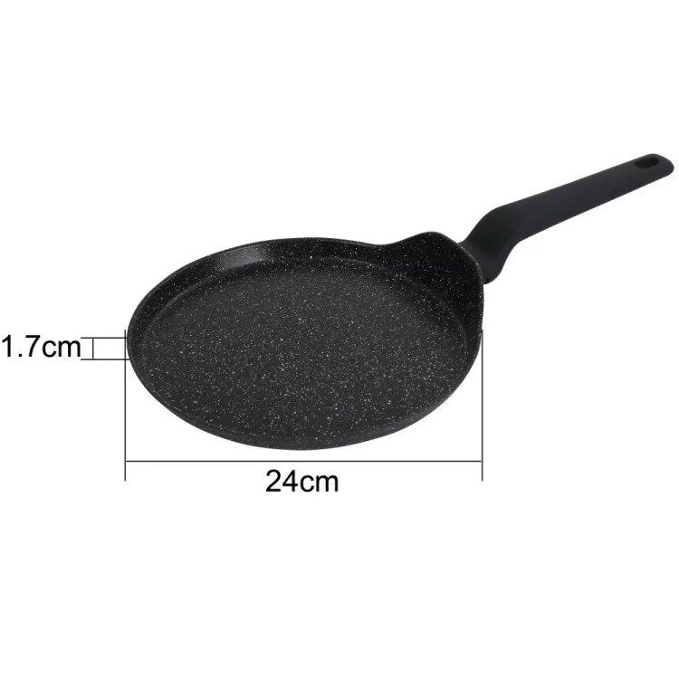 Patelnia do naleśników 24 cm Klausberg KB-7660 czarny marmurek