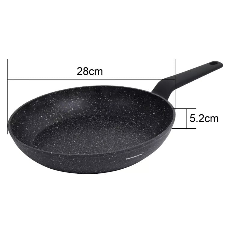 Patelnia marmurowa duża 28 cm Klausberg KB 7665 czarna