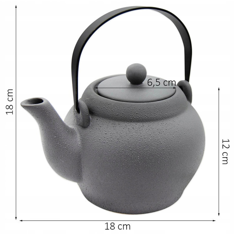 Dzbanek z zaparzaczem 900 ml imbryk szary Tragar Bella Fiore A 621