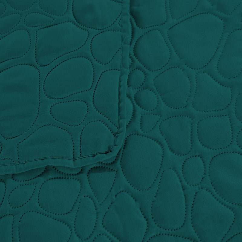 Narzuta na łóżko pikowana 170x210 cm Cotton World ciemna zieleń 2614