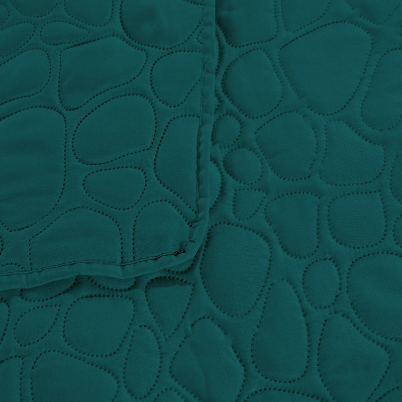 Narzuta na łóżko pikowana 200x220 cm Cotton World ciemna zieleń 2614