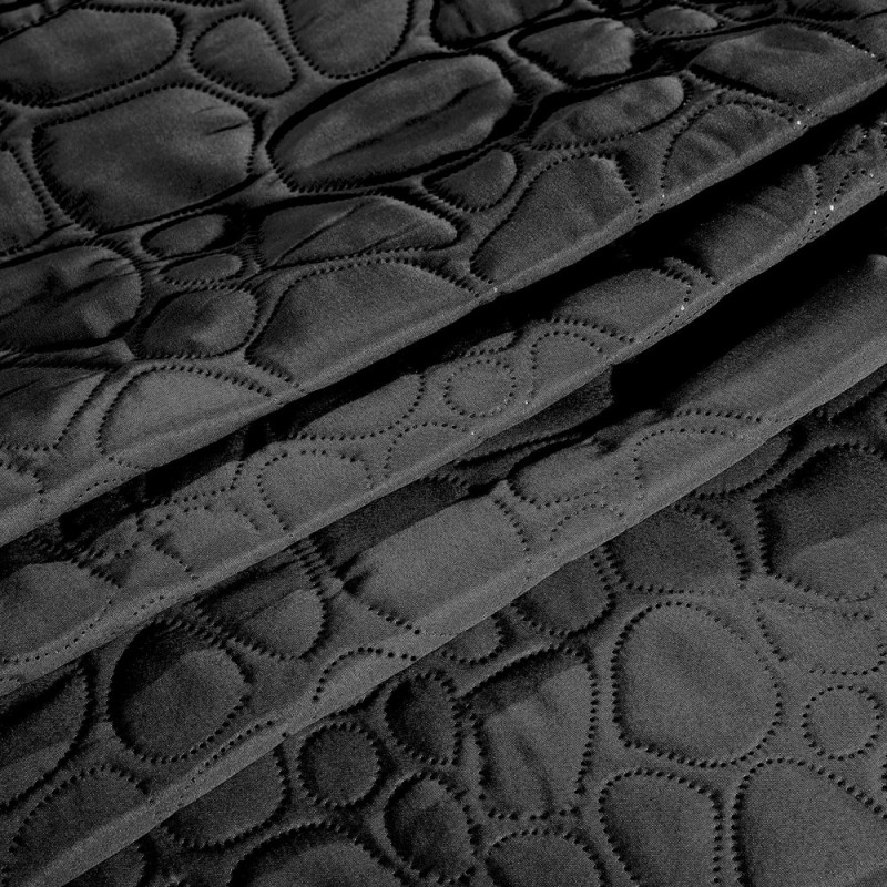 Narzuta na łóżko pikowana 200x220 cm Cotton World czarna 2613