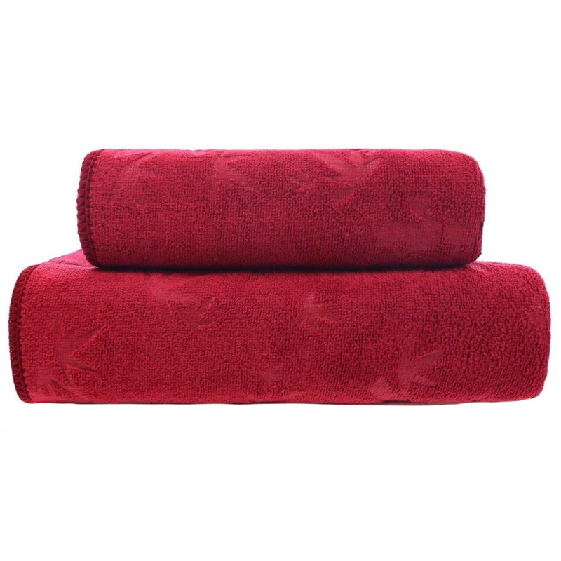Komplet 6 ręczników kąpielowych 70x140 Cotton World czerwone mikrofibra szybkoschnące