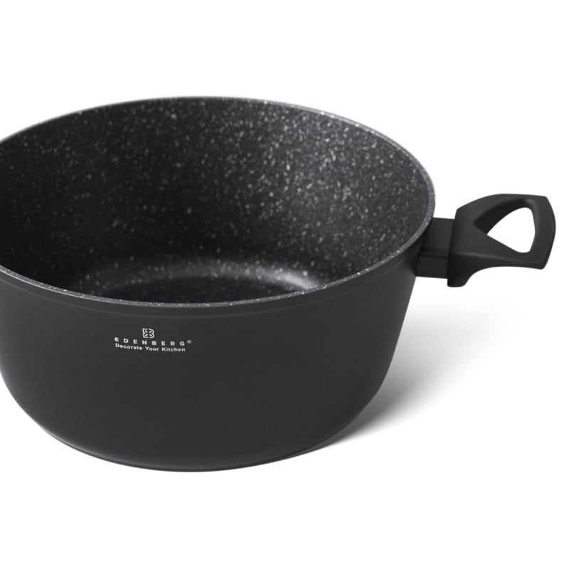 Garnek marmurowy 6.6 L z pokrywką Edenberg EB-7461 28x13 cm indukcję gaz