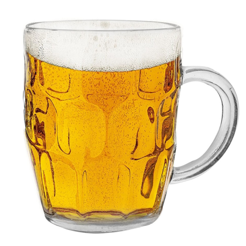 Kufle do piwa Florina Beer 550 ml z uchem szklany zestaw 2 sztuki