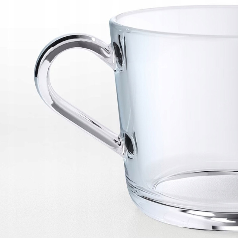 Kubki szklane 350 ml Florina Alma zestaw 6 szklanek z uchem