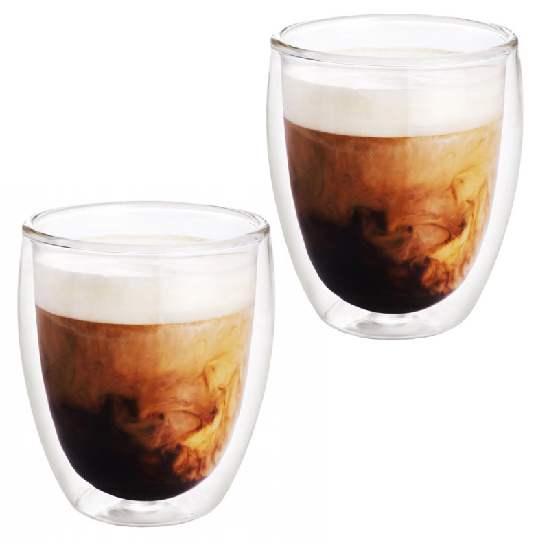 Szklanki termiczne 300 ml komplet 2 sztuk z podwójnymi ściankami Kamille 9004