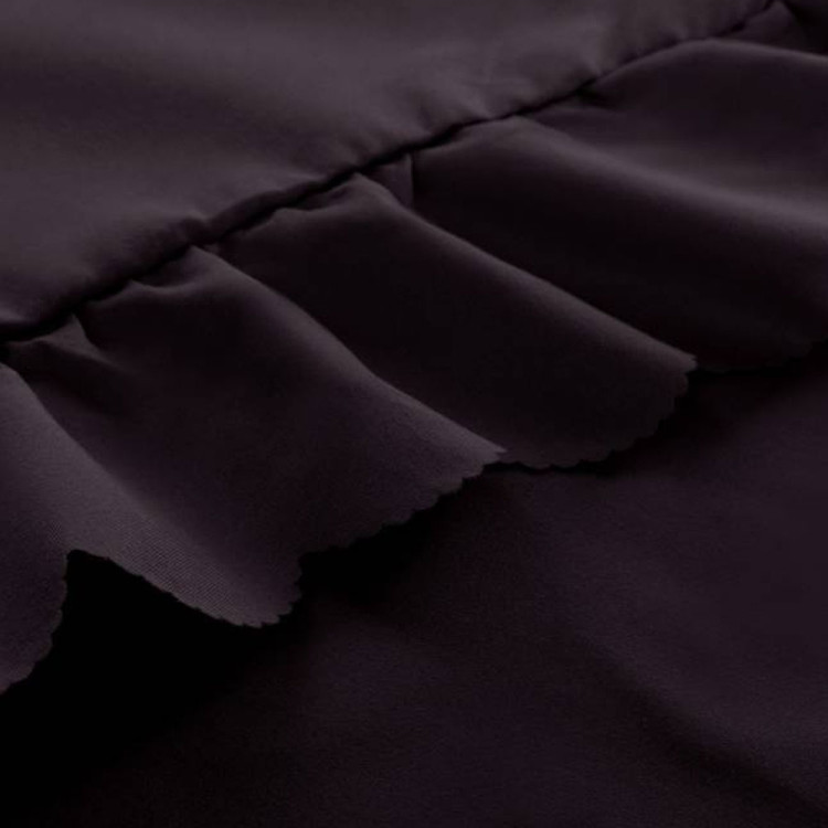 Pościel z falbanką 140x200 mikrofibra Cotton World 2 części 2590 brązowa