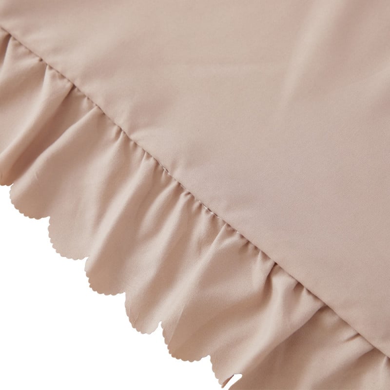 Pościel z falbanką 140x200 mikrofibra Cotton World 2 części 2592 beżowy