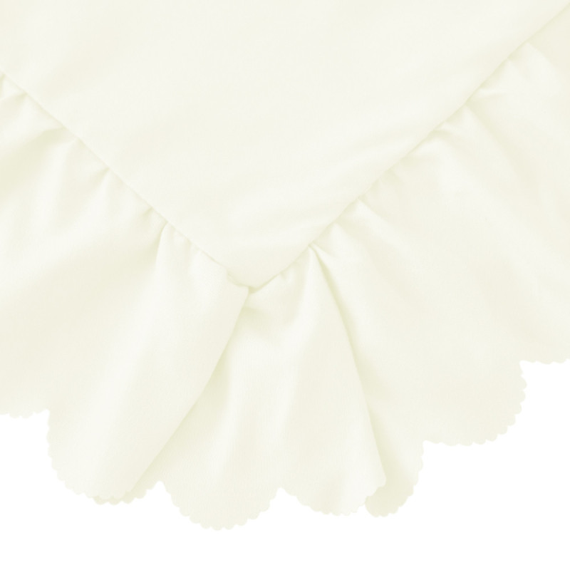 Pościel z falbanką 140x200 mikrofibra Cotton World 2 części 2594 kremowy