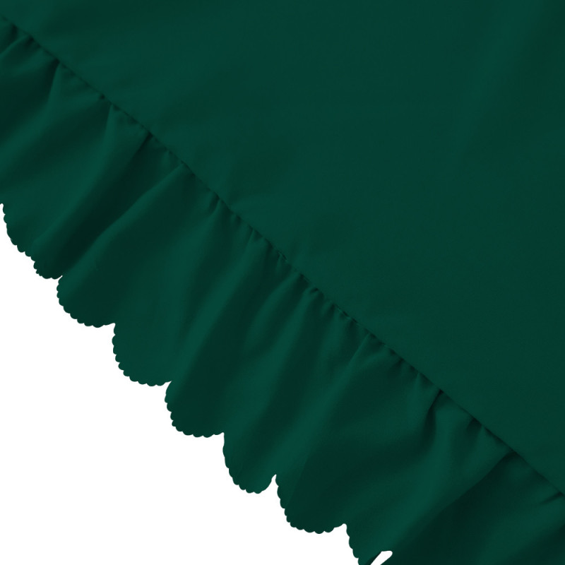 Pościel z falbanką 140x200 mikrofibra Cotton World 2 części 2595 zielona