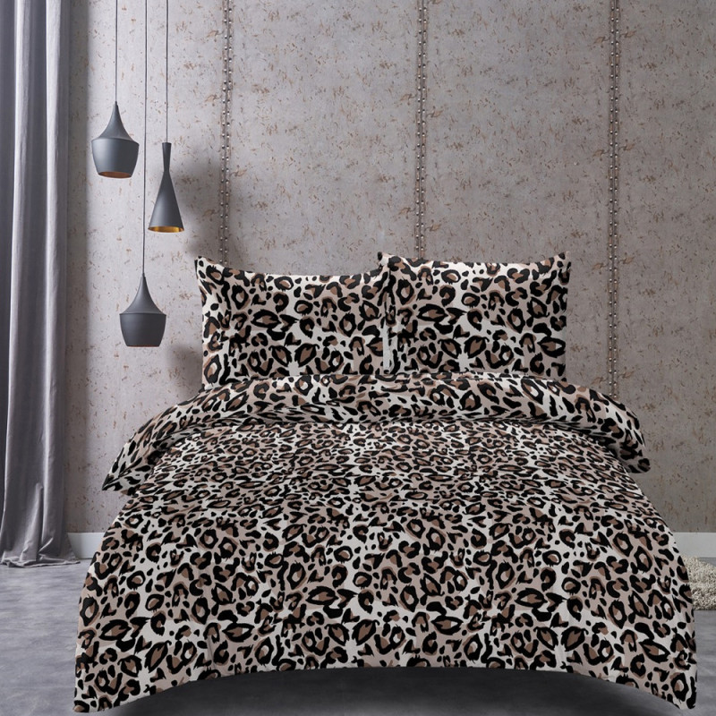 Pościel 140x200 bawełna satynowa Cotton World gruba 2 części 2666 panterka