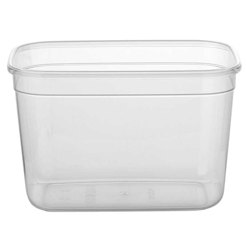 Pojemnik do żywności prostokątny 2300 ml przezroczysty z szczelną szarą pokrywką Florina Foodie
