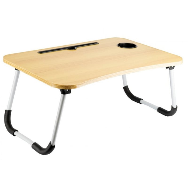 Stolik składany pod laptopa kolor drewna KS-002