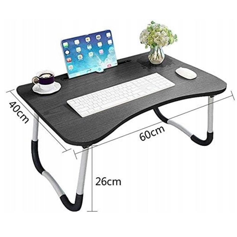 Stolik składany pod laptopa kolor czarny KS-001