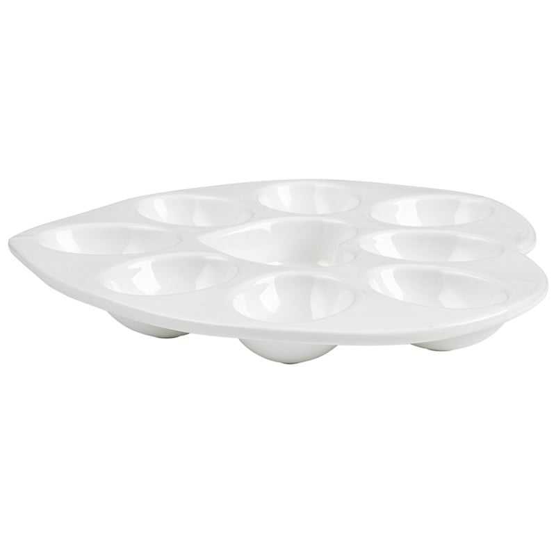 Talerz porcelanowy do jaj serce 20x20x2 cm Florina 2T 7789