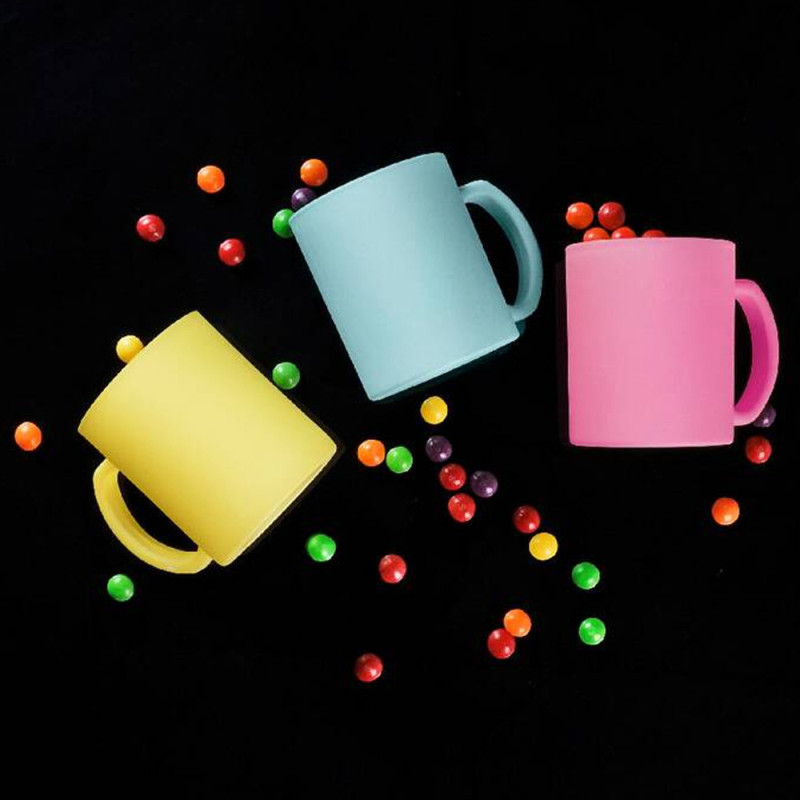 Kubki ceramiczne Glasmark Sonia 300 ml żółty matowy zestaw 6 kubków