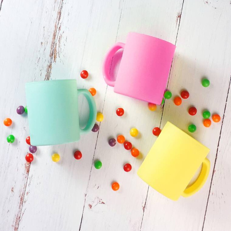 Kubki ceramiczne Glasmark Sonia 300 ml miętowy matowy zestaw 6 kubków
