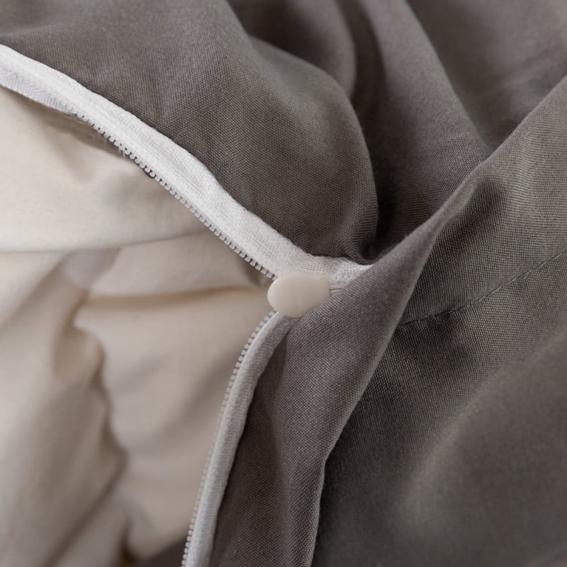 Pościel 160x200 luksusowa Cotton World gruba 3 części 2719 ciemno-szara