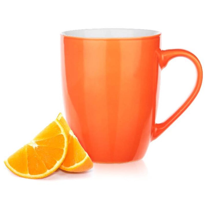 Kubki ceramiczne 300 ml zestaw 6 sztuk pomarańczowe Bruno Glasmark