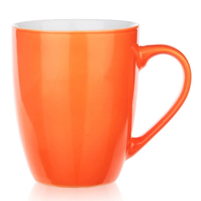 Kubki ceramiczne 300 ml zestaw 6 sztuk pomarańczowe Bruno Glasmark