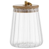 Pojemnik szklany 1000 ml z drewnianą pokrywką Bella Florina 3P 4681