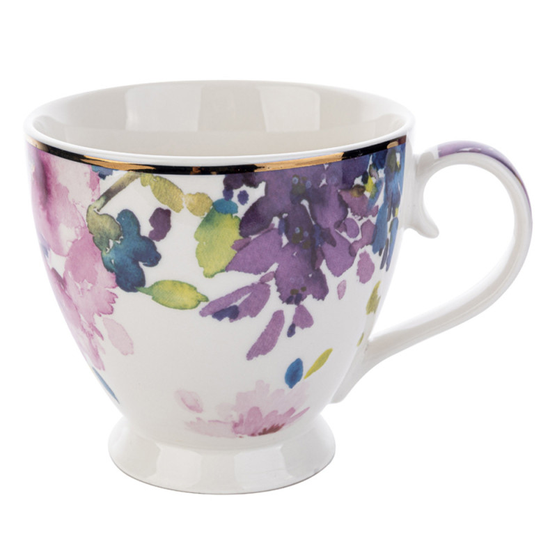 Kubek na nóżce 460 ml fliiżanka porcelanowa Florina Akwarele