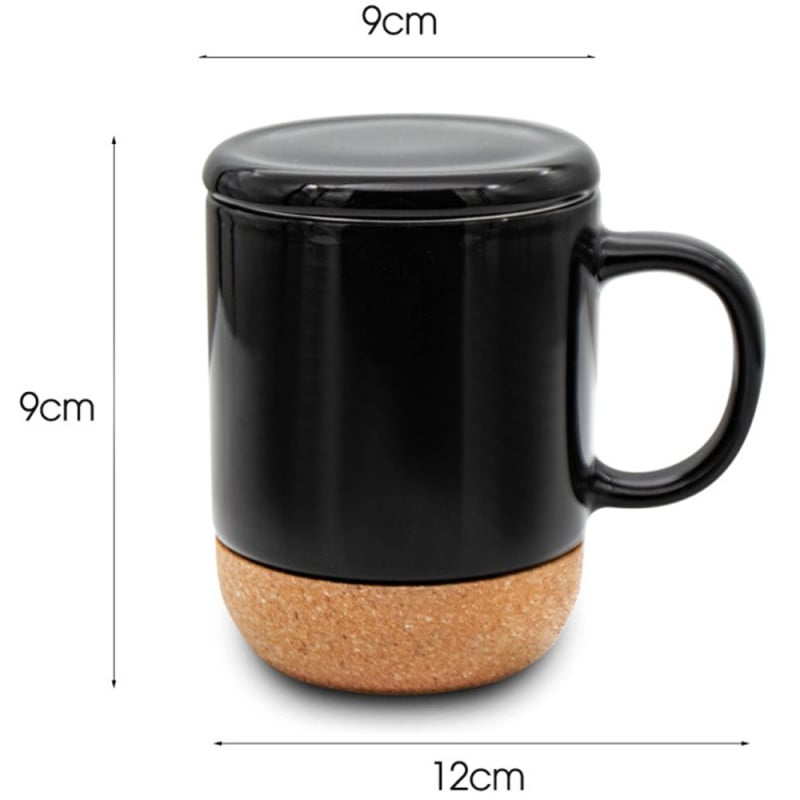 Kubek ceramiczny 380 ml z zaparzaczem czarny Bella Fiore Meyerhoff BL-629