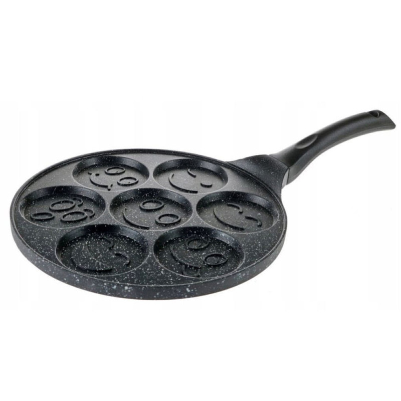 Patelnia do placków jajek 28 cm pancakes z buźkami aluminiowa indukcja gaz Zilner ZL 2411