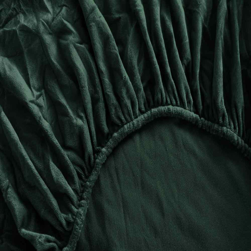 Prześcieradło z gumką "miś" 200x220 grube butelkowa zieleń Cotton World 2380